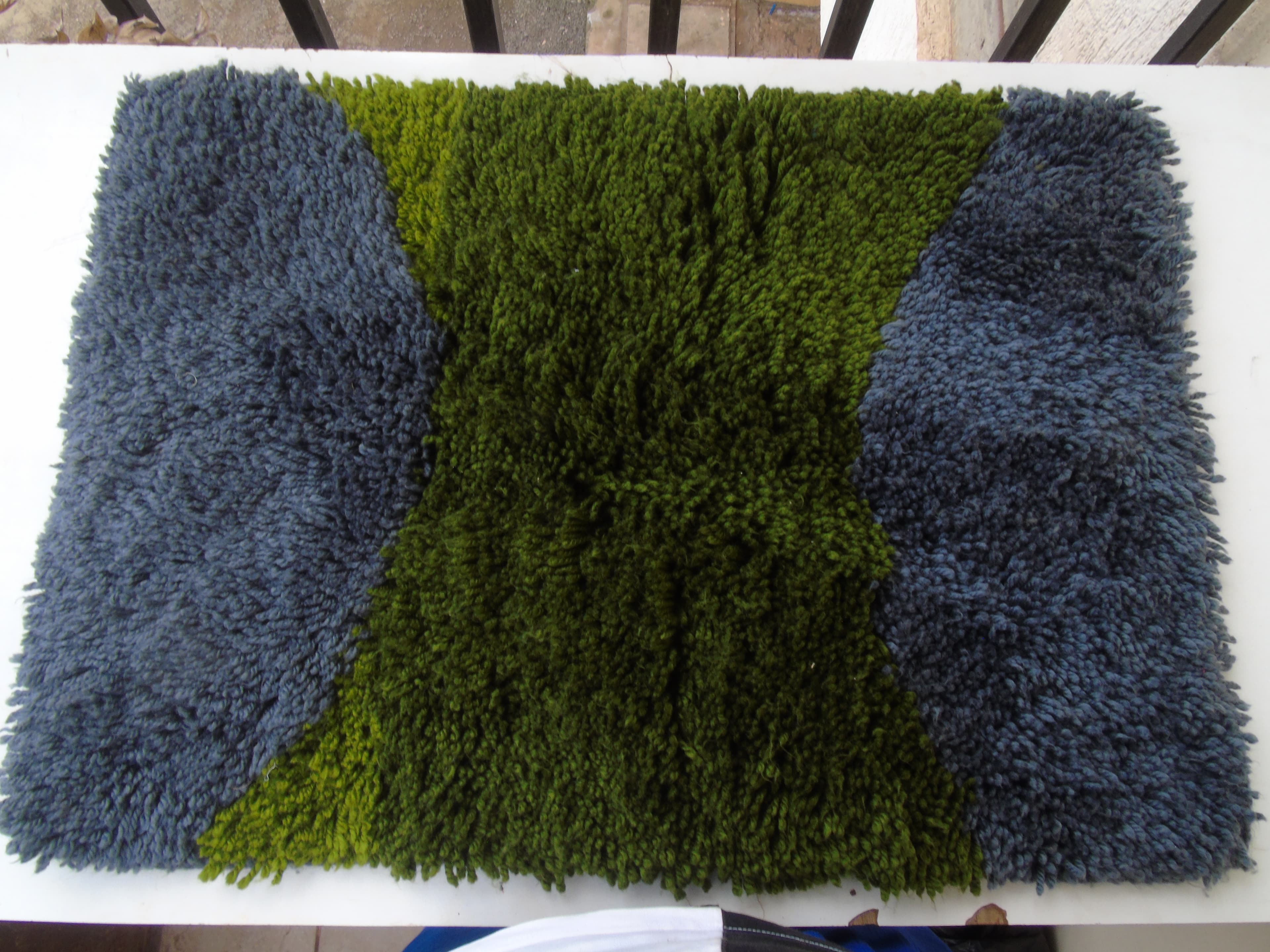 Mixed Green and Blue Floor Mat
